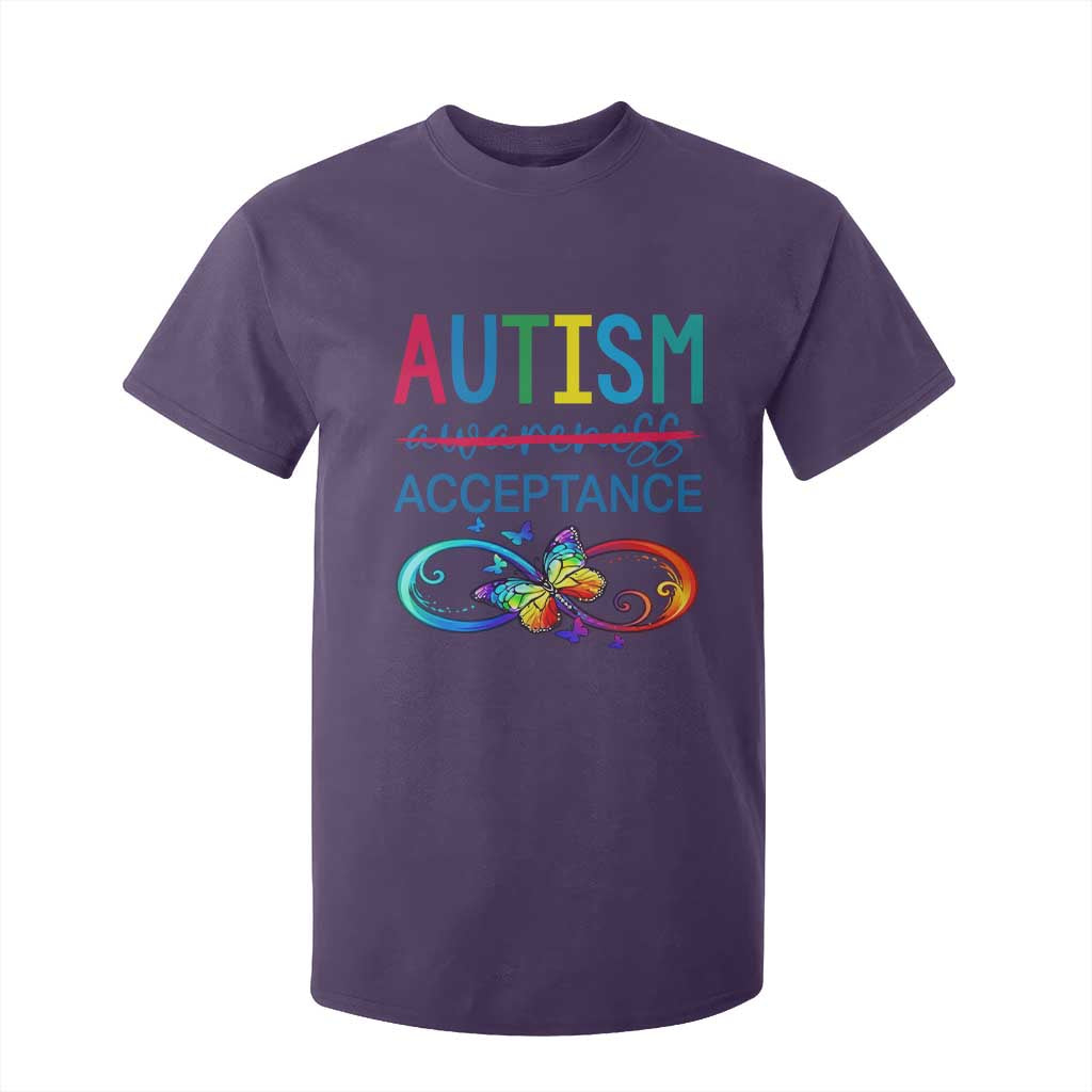 Autism Acceptance T Shirt For Kid Neurodivergent Support Infinity Butterfly Symbol
