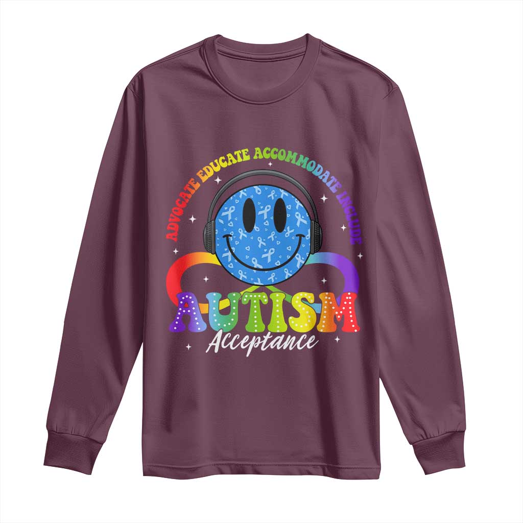Autism Acceptance Long Sleeve Shirt Acceptance Special Education Teacher Kids