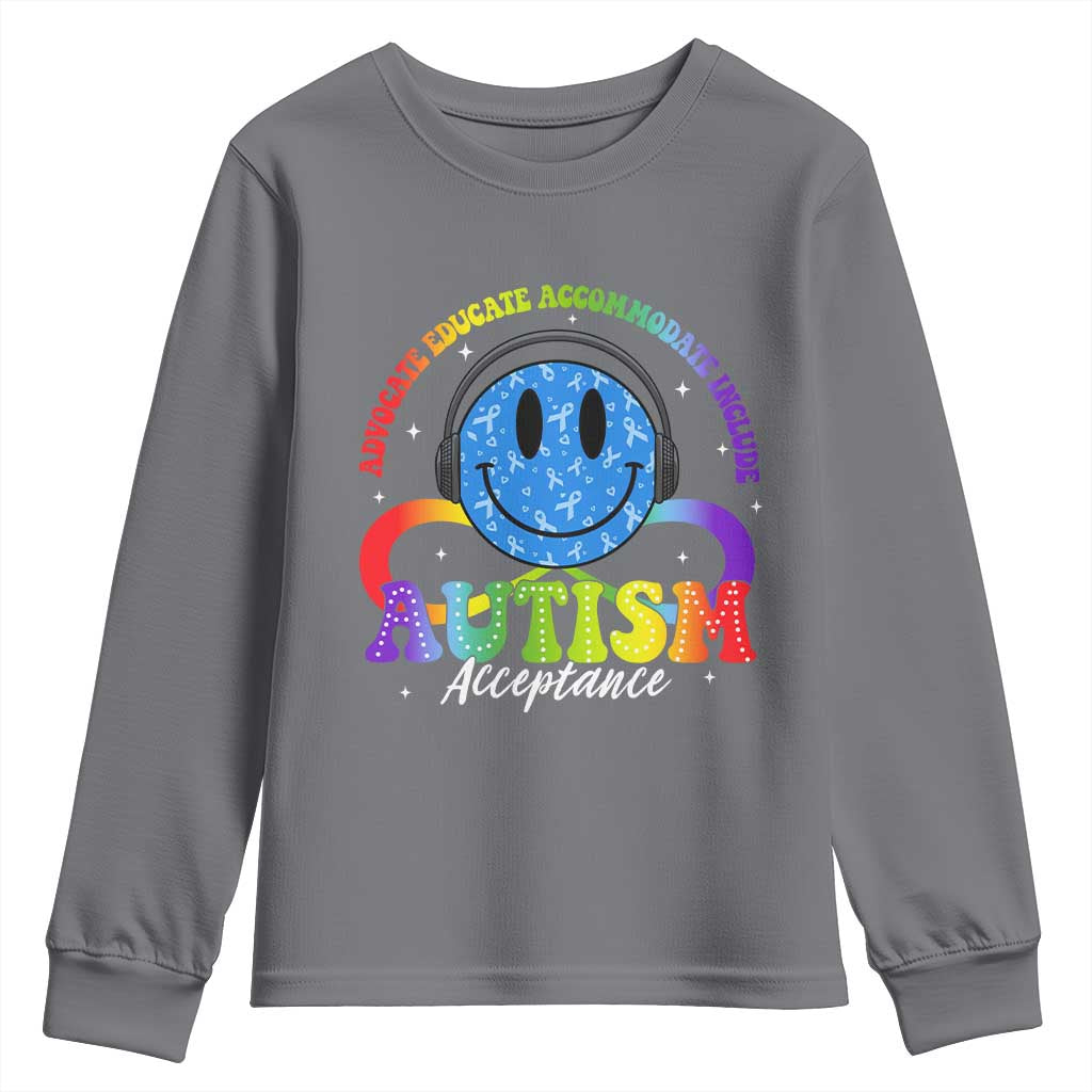Autism Acceptance Youth Sweatshirt Acceptance Special Education Teacher Kids