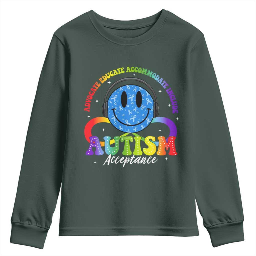 Autism Acceptance Youth Sweatshirt Acceptance Special Education Teacher Kids