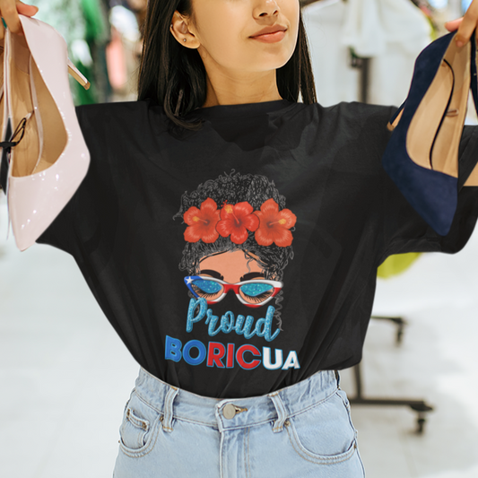 puerto-rico-t-shirt-proud-boricua-puerto-rico-flag-messy-bun-puerto-rican-women