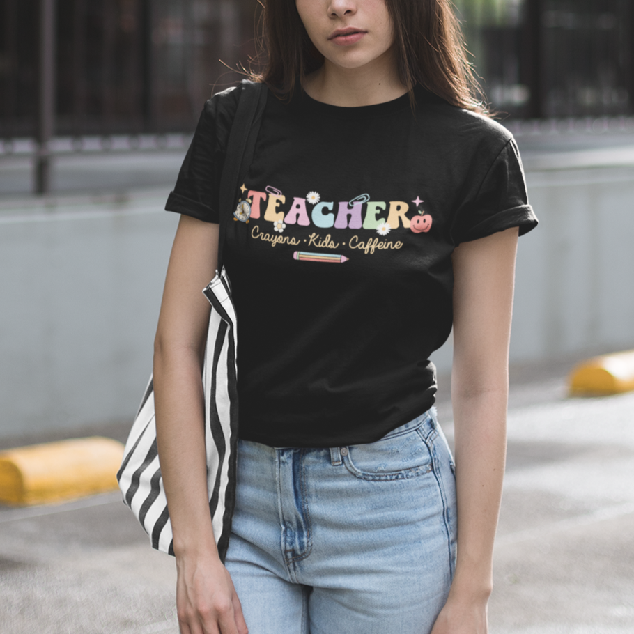 teacher-t-shirt-teachers-crayons-kids-caffeine-teachers-day-back-to-school-t-shirt-inspirational-teacher-shirt-funny-teacher-life