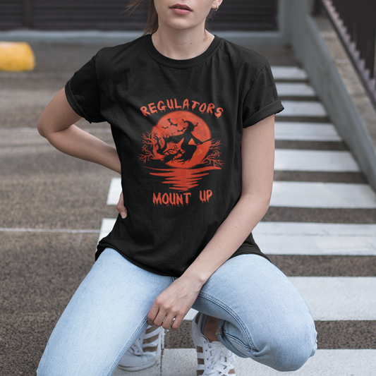 halloween-witch-t-shirt-regulators-mount-up