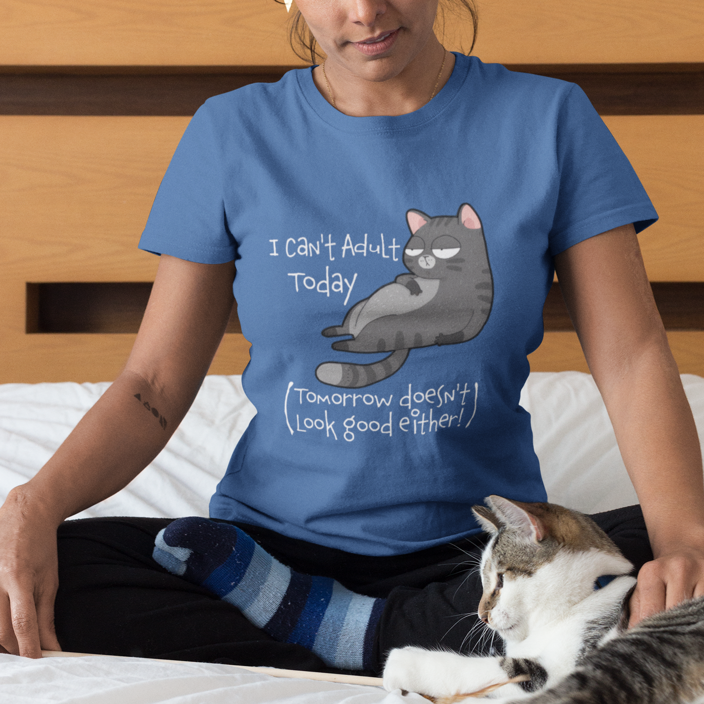 i-cant-adult-today-tomorrow-doesnt-look-good-either-funny-meme-cat-t-shirt